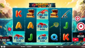 Tampilan visual slot Lobster Splash dengan tema bawah laut