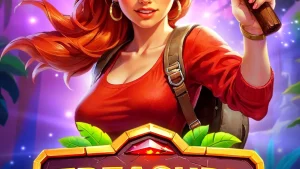 Tampilan visual slot Treasure Explorer dengan latar belakang hutan Aztec yang misterius